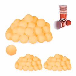 Balles de ping-pong lot de 144 accessoires en plastique sans inscriptions tennis de table 38 mm Ø orange