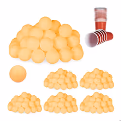 Balles de ping-pong lot de 288 accessoires en plastique sans inscriptions tennis de table 38 mm Ø orange