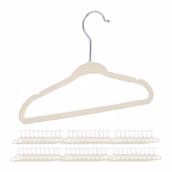 60x Cintres enfants set velours Cintres bébé décoratif chemises antidérapant crochet rotatif beige