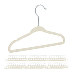 60x Cintres enfants set velours Cintres bébé décoratif chemises antidérapant crochet rotatif beige