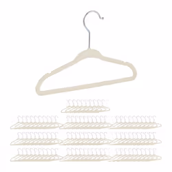 100x Cintres enfants set velours Cintres bébé décoratif chemises antidérapant crochet rotatif beige