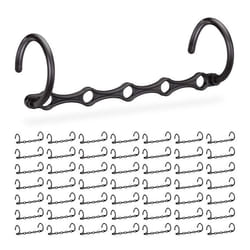 Cintres set de 50 gain de place crochet organiseur penderie cintre magique vertical & horizontal 37 cm noir