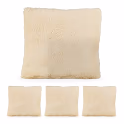 Coussin doux lot de 4 avec remplissage moelleux housse amovible coussin de canapé décoratif 35x40 cm crème