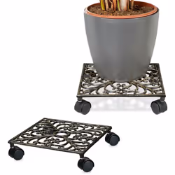 Déplacez vos plantes et pots de fleurs facilement et sans angoisse grâce à ce support à roulettes en lot de 2. Le support en  ...