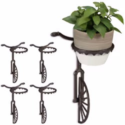 Grâce à ce porte-pot en fonte en lot de 5 avec roue décorative , vous pouvez mettre en valeur vos plantes à la maison. Le des ...