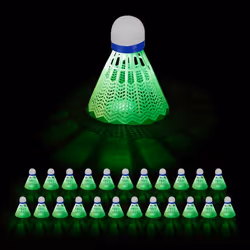 Volants lumineux lot de 24 balle badminton LED HxD :  85 x 65 cm intérieur et extérieur blanc