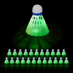 Volants lumineux lot de 24 balle badminton LED HxD :  85 x 65 cm intérieur et extérieur blanc