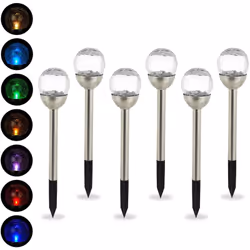 Ce lot de 6 lumières solaires enchantera votre jardin à la nuit tombée. Grâce à leur piquet de terre, vous pourrez facilement ...