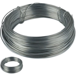 Relaxdays - Fil de ligature, lot de 2, ø 1mm, 50m de long, zingué, fin, pour jardin & bricolage, inoxydable, acier, argent