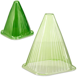 Relaxdays - Cloche à salade, lot de 10, en pvc, protection contre le gel et les escargots, hlp : 22 x 19 x 19 cm, verte