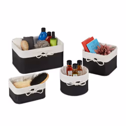 Avec ce lot de 4 corbeilles, rangez et organisez votre intérieur avec style et méthode. Le design et les différentes dimensio ...