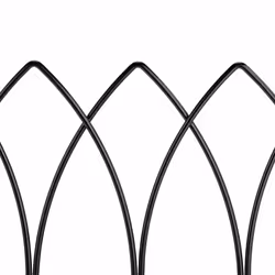 Bordure de jardin en métal, HxL : 29,5x172 cm, clôture à planter, extérieur, 4 éléments, style arqué, noir - Relaxdays - Vue supplémentaire 7