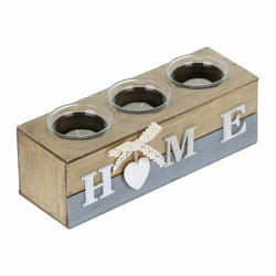 Relaxdays - Bougeoir décoratif home, 3 porte-bougies, décoration de table, salon, hlp: 8x23x8 cm, plusieurs couleurs