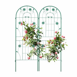 Tuteur à tomates, en lot de 2, à poser, pour plantes grimpantes, utiles, ornementales, hl : 150 x 150 cm, vert - Relaxdays