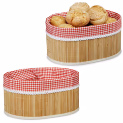 Cette corbeille à pain en bambou est idéalee pour présenter et servir vos petits pains et viennoiseries. Le style rustique ma ...