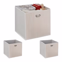 3x paniers de rangement bambou corbeille de salle de bain carrée boîte haute 31 x 31 x 31 cm pliable blanc