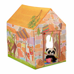 Relaxdays Tente pour enfants, motifs lamas/alpagas, HxLxP : env. 103 x 74 x 96 cm, intérieur et extérieur, multicolore