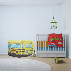 Relaxdays Tente pour enfants en forme de bus scolaire, H x L x P : 70 x 110 x 70 cm, intérieur et extérieur, multicolore