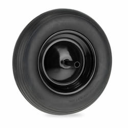 Relaxdays Roue de brouette 3.50-8 avec axe fixe, pneu caoutchouc (PU), jante en acier, charge maximale : 120 kg, noire