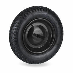 Relaxdays - Roue de brouette 3.50-8 avec axe fixe, jante en acier, capacité de charge maximale : 120 kg, noire
