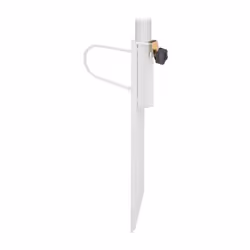 Relaxdays Piquet pour parasol épaisseur du tube jusqu’à 32 mm pour jardin camping plage base parasol acier blanc