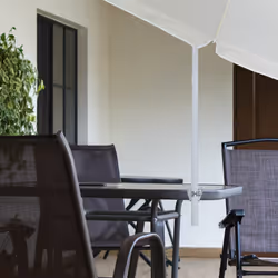 Pince de table pour parasol, acier, taille du tube 19-32 mm, rambarde de balcon, extérieur, argenté - Relaxdays
