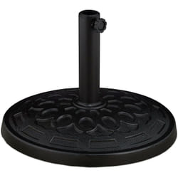 Support de parasol, pour tiges de parasol de 38 - 48 mm, résistant aux intempéries, jardin et balcon, noir - Relaxdays