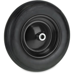 Relaxdays - Roue de brouette 3.50-8, pneu caoutchouc, jante en acier, increvable, charge maximale : 100 kg, noire