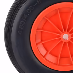 Relaxdays - Roue de brouette 4.80/4.00-8, pneu en caoutchouc, jante plastique, charge max. 100 kg, increvable, noir/rouge - Vue supplémentaire 6