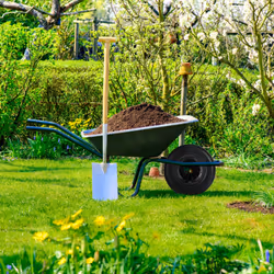Relaxdays - Roue de brouette 4.80/4.00-8, pneu en caoutchouc pu, jante plastique, charge max. 100 kg, increvable, noire