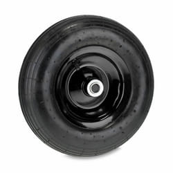 Relaxdays - Roue de brouette, 3.50-6, pneumatique, 2PR, charge maximale : 120 kg, avec valve, jante en acier, noire