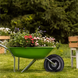 Relaxdays - Roue de brouette, 3.50-6, pneumatique, 2PR, charge maximale : 120 kg, avec valve, jante en acier, noire