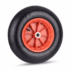 Relaxdays Roue de brouette 4.80/4.00-8 pneumatique jante en acier charge maximale : 120 kg avec valve noir et rouge