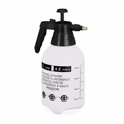 Relaxdays Pulvérisateur universel manuel 2L jet réglable pour eau et désherbant brumisateur jardin blanc et noir
