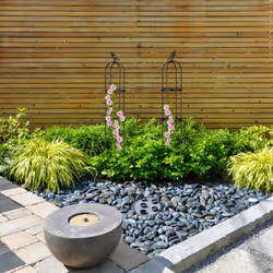 Trellis obélisque, lot de 2, 126 m de hauteur, plantes grimpantes, en métal, stable, tour pour rosier, noir - Relaxdays