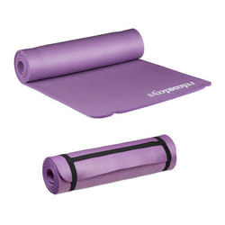 Tapis yoga lot de 2 1 cm épaisseur doux caoutchouc sangle transport Pilates aérobic HxlxP: 1 x 615 x 182 cm violet