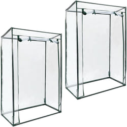 Relaxdays - 2x Serres de jardin à tomates tommy Tente pour plantes Protection des légumes Toit 150 x 100 x 50 cm