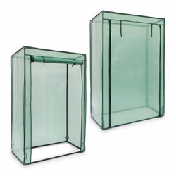 2x Serres de jardin à tomates Tente pour plantes Protection des légumes Toit 150 x 100 x 50 cm en PE vert