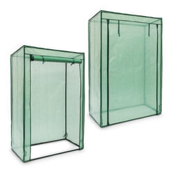 2x Serres de jardin à tomates Tente pour plantes Protection des légumes Toit 150 x 100 x 50 cm en PE vert
