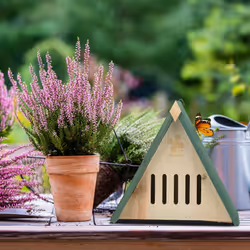 Relaxdays - Hôtel à insectes pratique, pour papillons, en bois de sapin, suspendre, jardin et balcon, nature & vert
