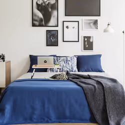 Relaxdays Table de lit, tablette canapé, HxLxP : 26x63x40 cm, support pliable, ordinateur portable, MDF, fer, brun clair