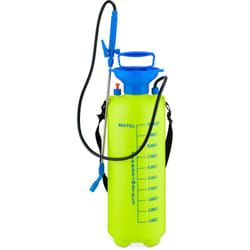 Relaxdays - Pulvérisateur à pression, 10 l, buse réglable, graduation, protection et arrosage des plantes, jaune & bleu