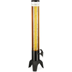 Relaxdays - Distributeur de boissons avec robinet poussoir, 2,5 l, avec réfrigération, extérieur, transparent - noir