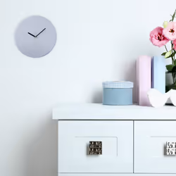 Relaxdays Horloge murale qui fonctionne avec pile, sans nombres, analogique, aiguille pour secondes, Ø 30,5 cm, grise