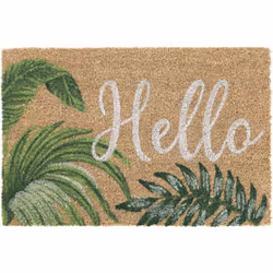 Accueillez vos invités comme il se doit grâce à ce joli paillasson ! Grâce à son design floral et son inscription Hello, il s ...