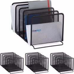Créez de l’ordre sur votre bureau avec ce rangement à documents en métal. Le rangement à documents sur pieds possède 5 larges ...