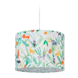 Relaxdays Luminaire suspendu chambre d’enfant abat-jour jungle HxD : 140x35 cm E27 lampe à suspension multicolore