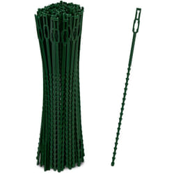 Relaxdays - Attaches de plantes, lot de 200, 23 cm, liens de serrage réglables, réutilisables, fixation jardin, vert