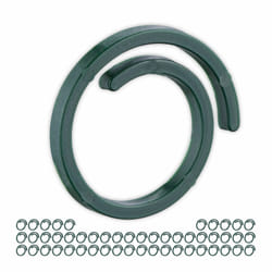 Bagues de tuteurage, 300 pièces, plastique, fixation pour plantes, diamètre de 2,5 cm, tomates, vert - Relaxdays