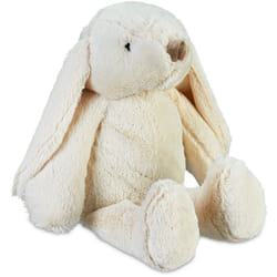 Relaxdays Butoir de porte lapin, tissu doux, sable, cale-porte sol, butée déco , HxLxP : 22x21x24 cm, intérieur, crème